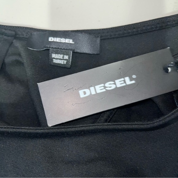 NEW Diesel T Sonai Womens Tank Top Black Ruffle Sleeves Size XS - Picture 3 of 10